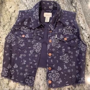 levi’s bandana print denim vest